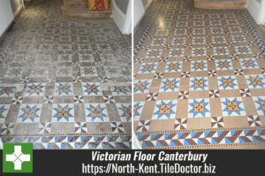 Victorian Hallway Floor Before After Restoration in Canterbury