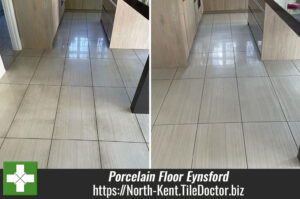 Gruby Porcelain Kitchen Floor Deep Cleaned Eynsford Sevenoaks