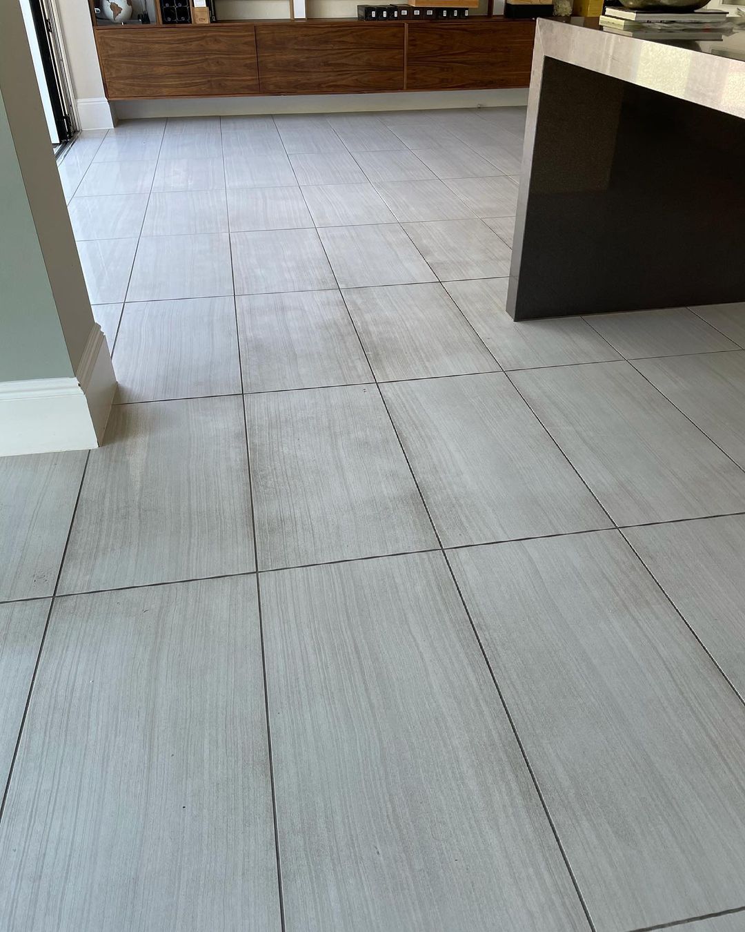 Porcelain Tile and Grout Before Cleaning Eynsford