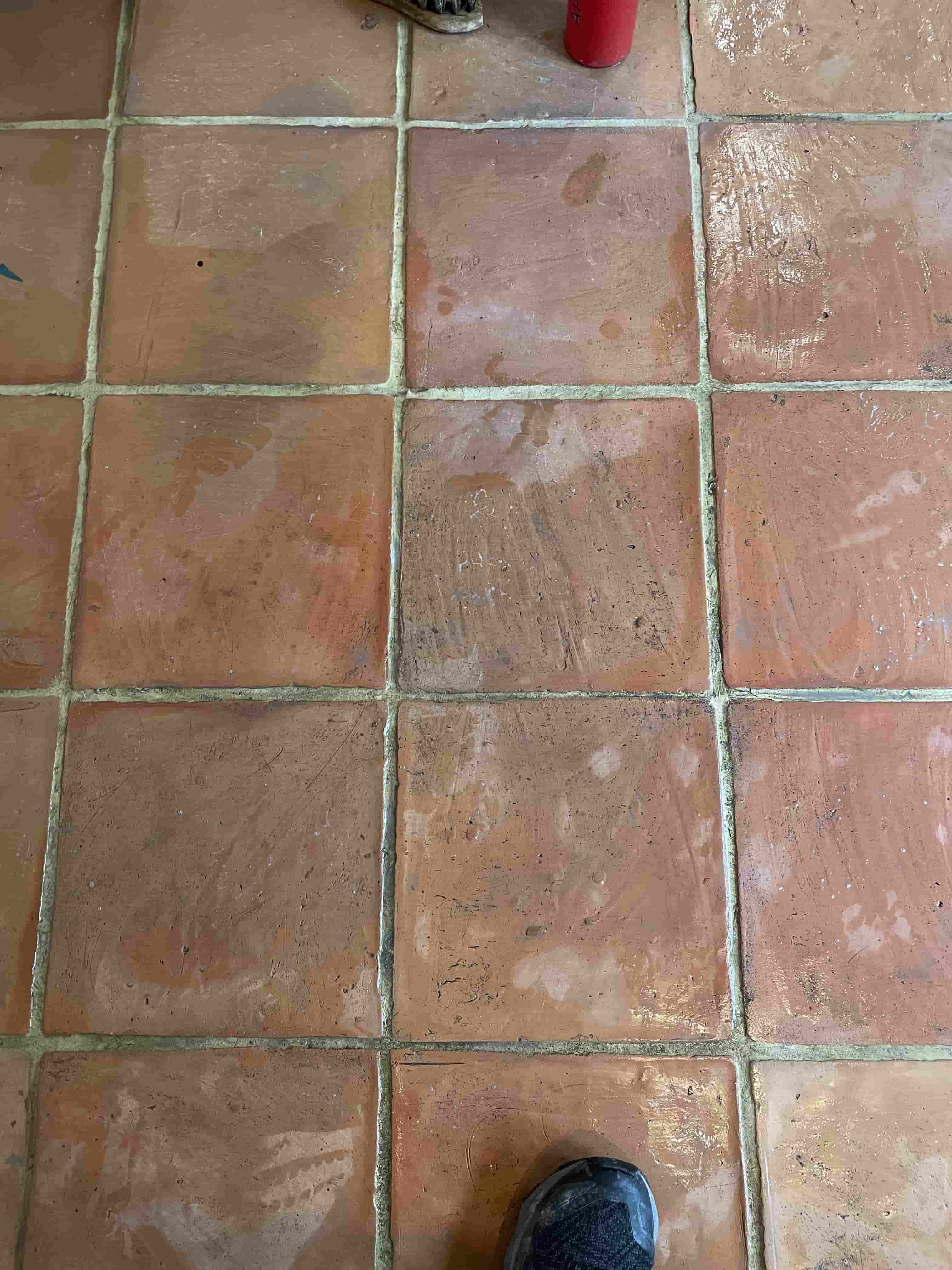 Terracotta Floor During Cleaning Sandwich Kent