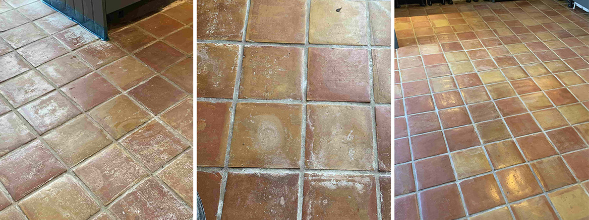 Renovating an Efflorescence Stained Terracotta Kitchen Floor in Edenbridge
