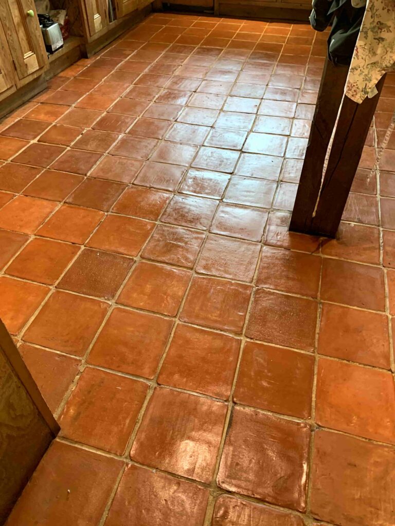 Terracotta Kitchen Floor Tiles After Cleaning Sealing Herne Bay