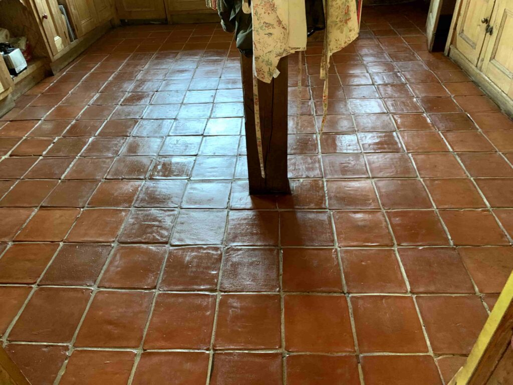 Terracotta Kitchen Floor Tiles After Cleaning Sealing Herne Bay