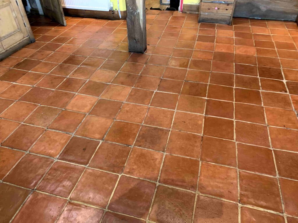 Terracotta Kitchen Floor Tiles After Cleaning Sealing Herne Bay