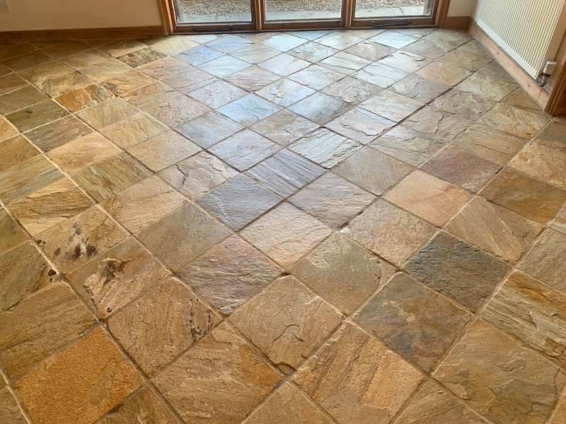 Sandstone Floor Tiles After Cleaning Sealing Maidstone