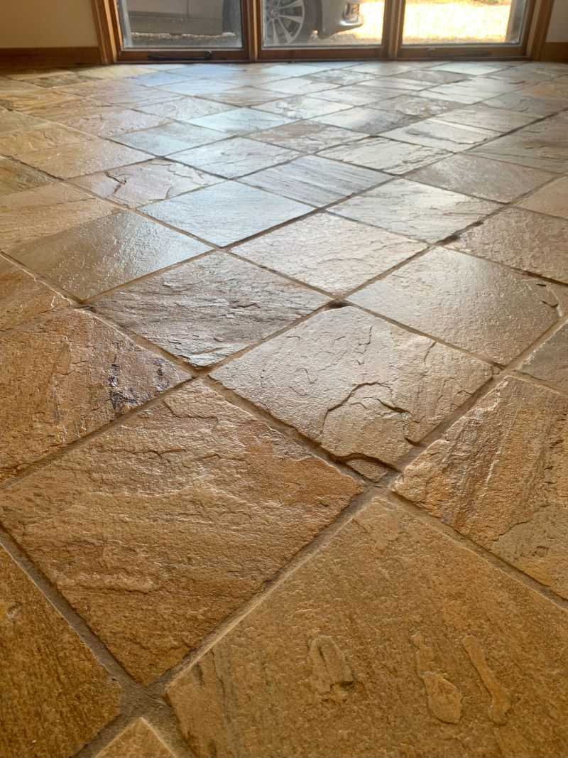 Sandstone Floor Tiles After Cleaning Sealing Maidstone