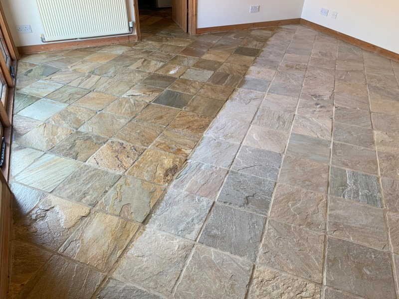 Sandstone Floor Tiles During Sealing Maidstone