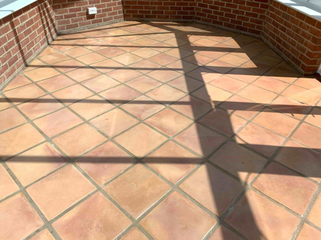 Terracotta Tiled Conservatory Floor After Cleaning Staplehurst