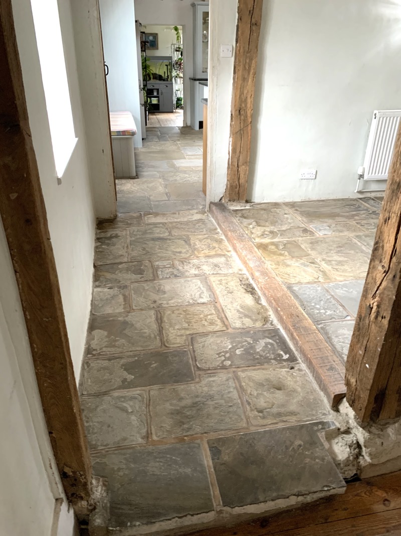 York Sandstone Floor After Restoration Sevenoaks Weald